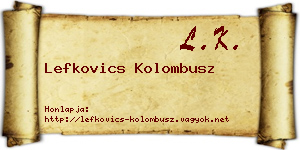 Lefkovics Kolombusz névjegykártya